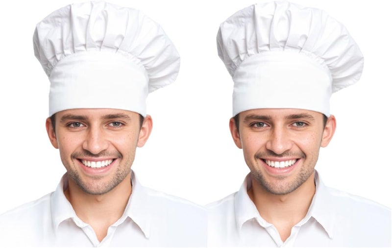 Xeoxarel Chef's Hats Adjustable Elastic Baker Kitchen Cooking Chef Cap for Adult/Kids - Image 1